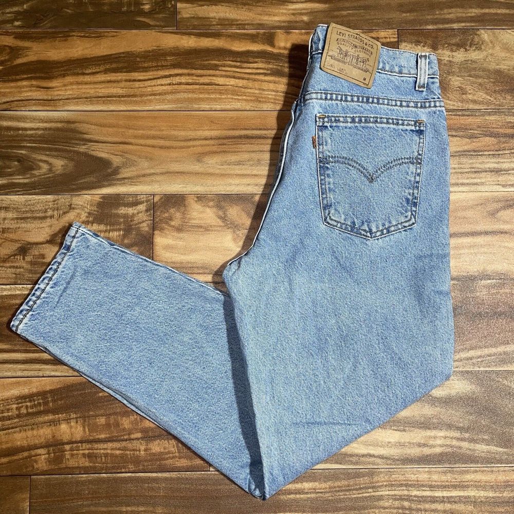Vintage Levi's Orange Tab Womens 912 Slim Fit Tapered Leg Blue Jeans Petite 14M